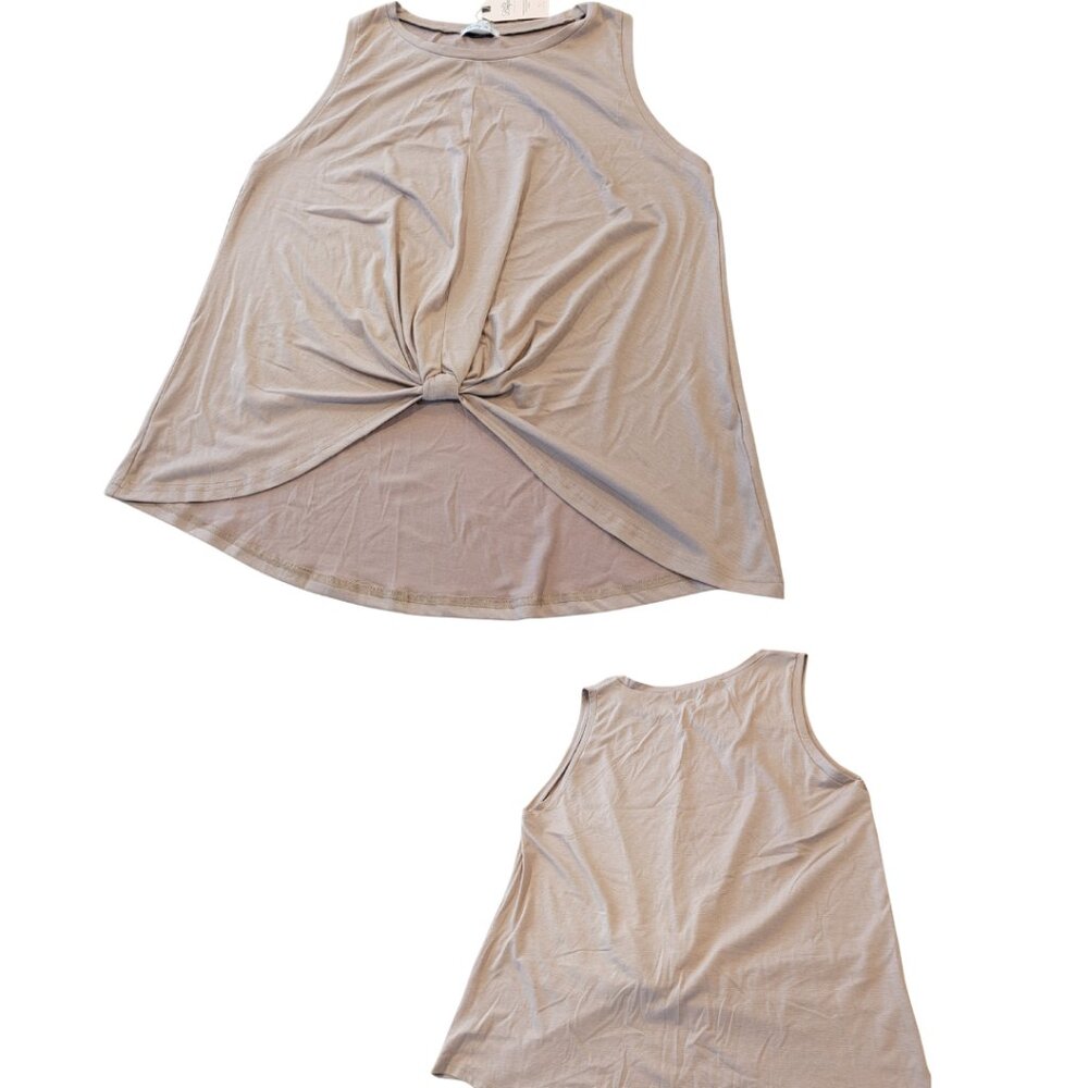 Berryou Sleeveless Top in Soft Mocha Brown